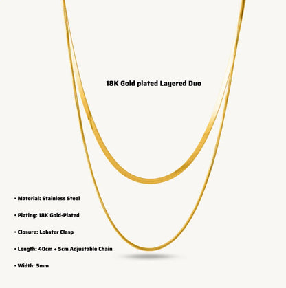 Elena-Layered Duo Necklace